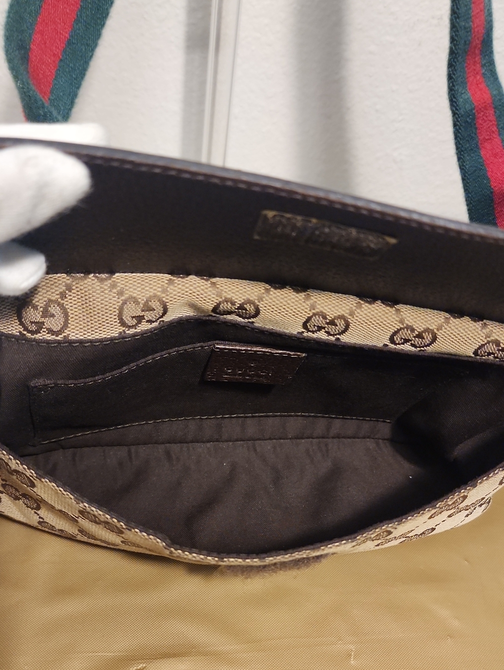 Gucci Canvas Web Leather Waist Bag - Picture 8 of 17